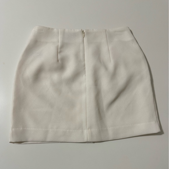 White Mini A-Line Skirt - Picture 4 of 4